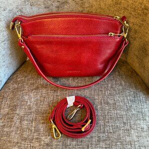 Divina Firenze - Made in Italy - Red - 100% Leather Handbag - Barely Used